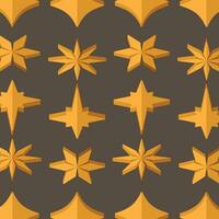 2d isometric star shapes icon Pattern background Vector illustration