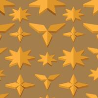 2d isometric star shapes icon Pattern background Vector illustration