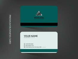 Corporate business card and name card horizontal simple clean template design with mockup vector