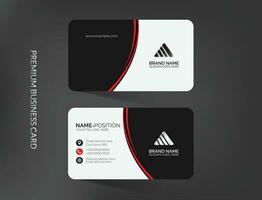 Modern creative red and white business card template design vector