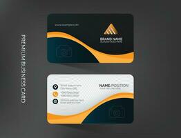 Editable business card template design vector