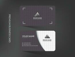 Modern gray business card template design vector