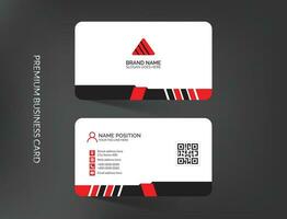 Modern creative red and white business card template design vector