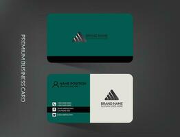 Corporate business card and name card horizontal simple clean template design with mockup vector