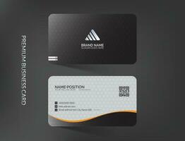 Modern gray business card template design vector