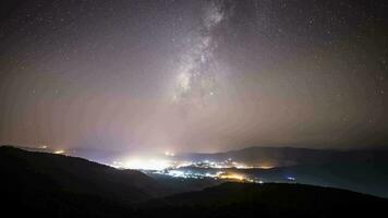 milky way and star againts night sky video