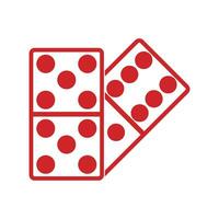 Dominoes icon vector