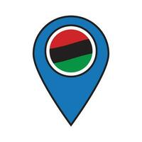 Libya map icon vector