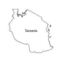 Tanzania map icon vector