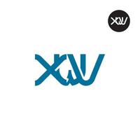 letra xwv monograma logo diseño vector