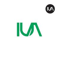 Letter IUA Monogram Logo Design vector