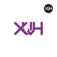 letra xwh monograma logo diseño vector