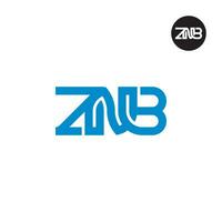 Letter ZNB Monogram Logo Design vector