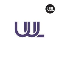 Letter UUL Monogram Logo Design vector