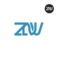 letra znv monograma logo diseño vector