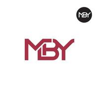 letra mby monograma logo diseño vector