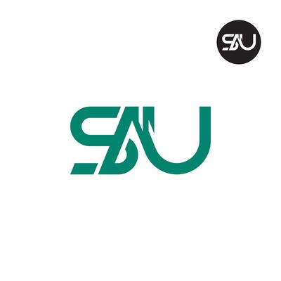 Letter SAU Monogram Logo Design