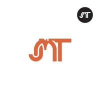 Letter JMT Monogram Logo Design vector