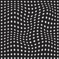 modern simple abstract white color small star distort wavy pattern on black color background vector