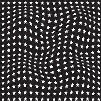 modern simple abstract white color small star distort wavy pattern on black color background vector