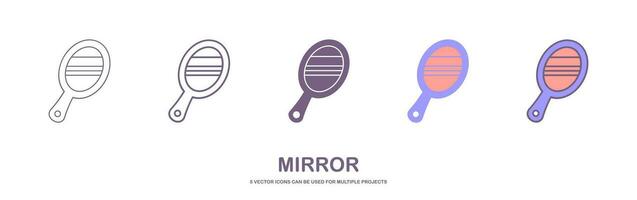 thin line small makeup round mirror icon. linear trend modern logotype graphic stroke art design web element isolated on white background. vector