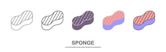 Sponge icon vector