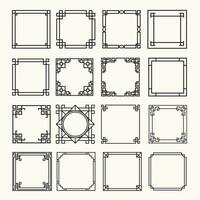 Chinese border frame. Ornamental frame. Decorative frame. Chinese retro border vector illustration design.