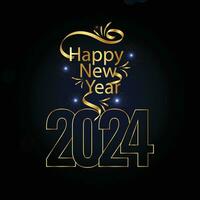 Happy New Year 2024 Background Design. Banner, Poster. Vector Illustration.