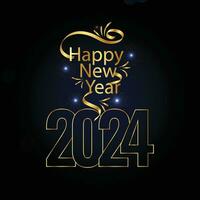 Happy New Year 2024 Background Design. Banner, Poster. Vector Illustration.