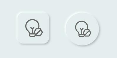 Light off line icon in neomorphic design style. Bulb signs vector illustration.