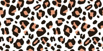 Seamless pattern with animal print and leopard coloring. Predatory feline spots. Vector graphics.