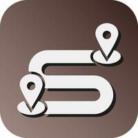 Destination Vector Glyph Gradient Background Icon For Personal And Commercial Use.