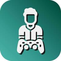 Gamer Vector Glyph Gradient Background Icon For Personal And Commercial Use.