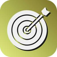 Dart Board Vector Glyph Gradient Background Icon For Personal And Commercial Use.