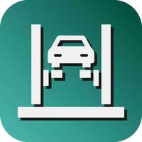 Car Lift Vector Glyph Gradient Background Icon For Personal And Commercial Use.