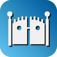 Gate Vector Glyph Gradient Background Icon For Personal And Commercial Use.
