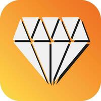 Diamond Vector Glyph Gradient Background Icon For Personal And Commercial Use.