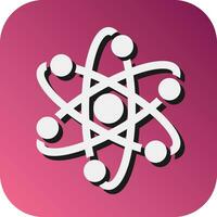 Atom Vector Glyph Gradient Background Icon For Personal And Commercial Use.