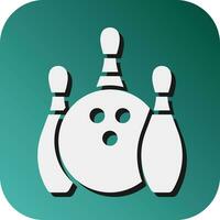 Bowling Vector Glyph Gradient Background Icon For Personal And Commercial Use.