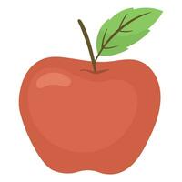 red apple fruit illustration vector