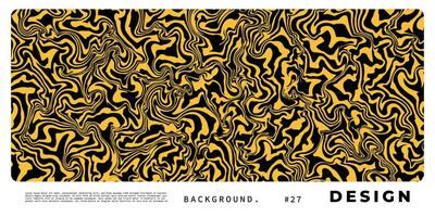 Yellow and black swirl background template copy space. Abstract liquid ink backdrop for poster, banner, catalog, leaflet, presentation, cover, or flyer. vector