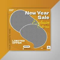 New Year Fashion Sale Social Media Post Banner Template vector