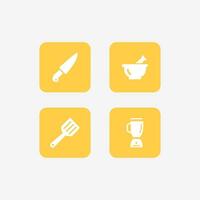 chef flat icon, suitable for icons related to food tools. vector