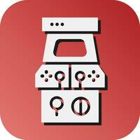 Arcade Machine Vector Glyph Gradient Background Icon For Personal And Commercial Use.