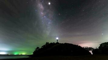 milky way and star againts night sky video
