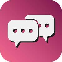 Chating  Vector Glyph Gradient Background Icon For Personal And Commercial Use.