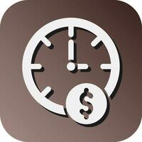 Time Is Money  Vector Glyph Gradient Background Icon For Personal And Commercial Use.