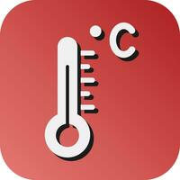Thermometer  Vector Glyph Gradient Background Icon For Personal And Commercial Use.