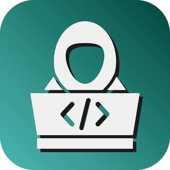 Programmer  Vector Glyph Gradient Background Icon For Personal And Commercial Use.
