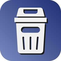 Bin  Vector Glyph Gradient Background Icon For Personal And Commercial Use.